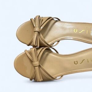 Unisa Tan Knot-Detail Slide Sandals